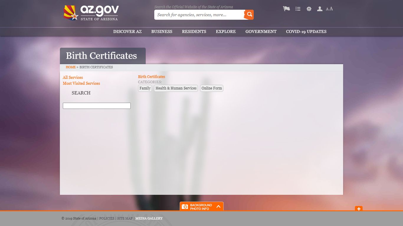 Birth Certificates | az.gov - Arizona
