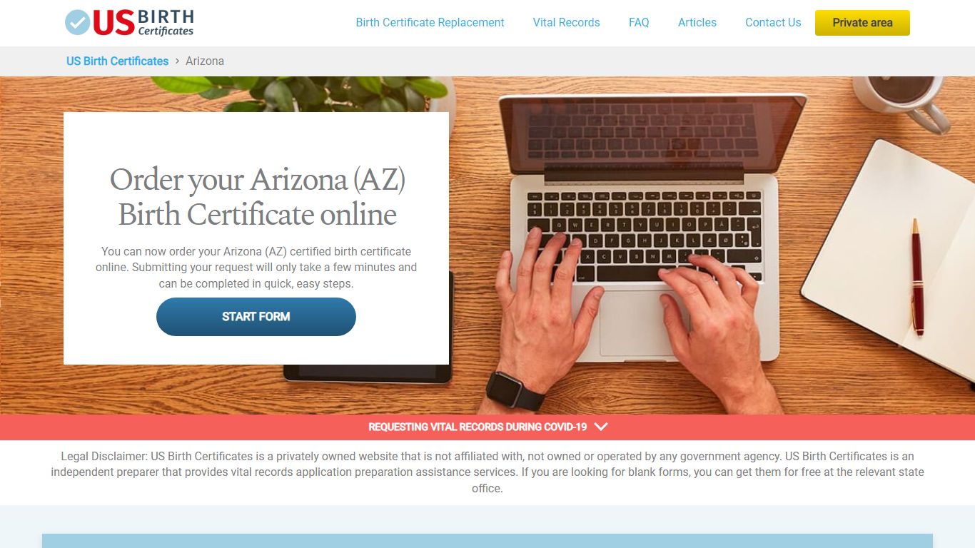 Arizona (AZ) Birth Certificate Online - US Birth Certificates