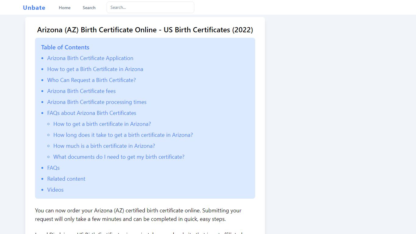 Arizona (AZ) Birth Certificate Online - US Birth Certificates (2022)